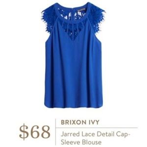NWT Beautiful Cobalt Blue Lace Blouse